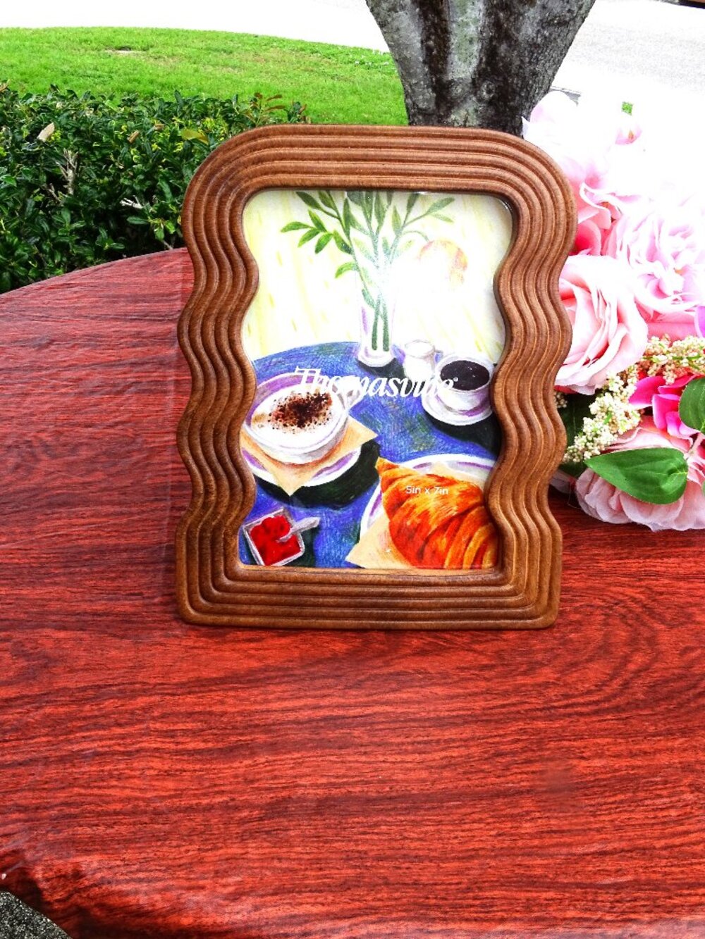 Thomasville Wood Picture Frame8 1/2 x7 Hold a 5" x 7"